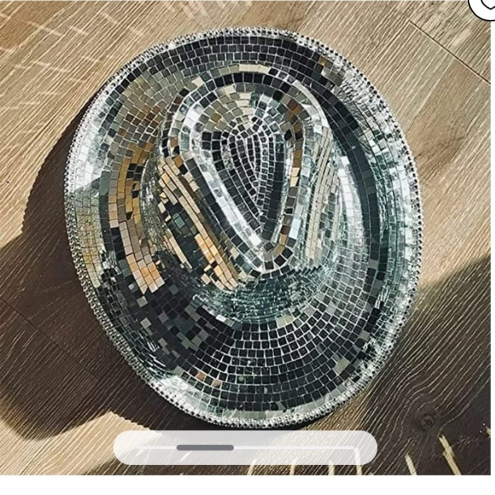 Disco ball cowboy hat perfect for a Beyoncé concert, etc.